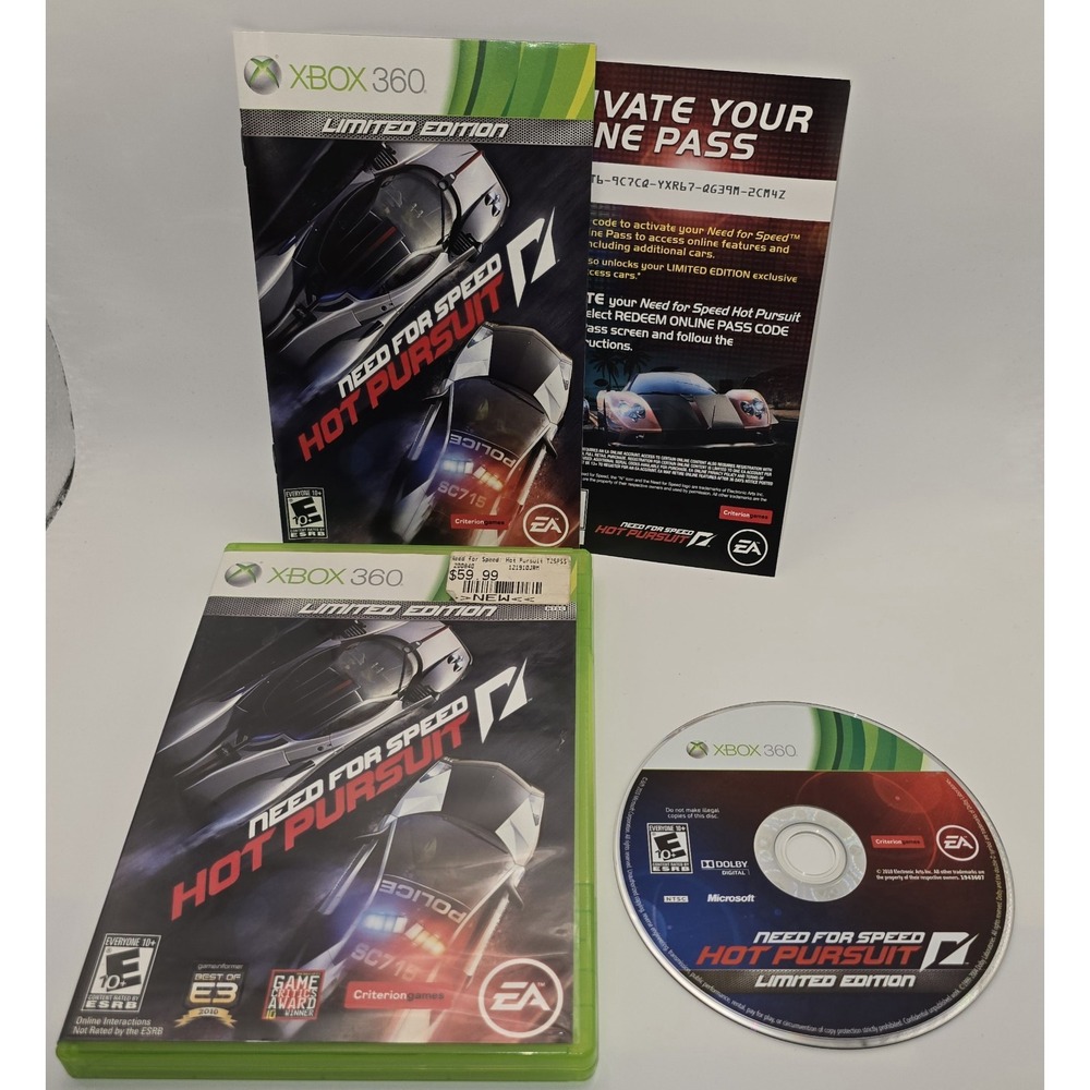 Need for Speed: Hot Pursuit -‎ Limited Edition Xbox 360 UNTESTED -1959